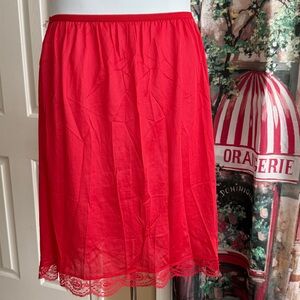 Red Lace Hem Slip